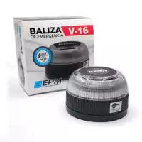 Baliza de emergencia FlashLED SOS V16, Homologada DGT, SIM incluida, GPS, Visibilidad 1 km, Magnética, Pila incl.